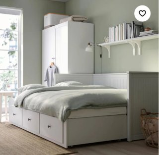 Cama Diván Ikea Hemnes 3 Cajones Blanca