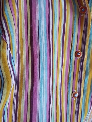Camisa sin mangas de rayas multicolor