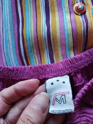 Camisa sin mangas de rayas multicolor