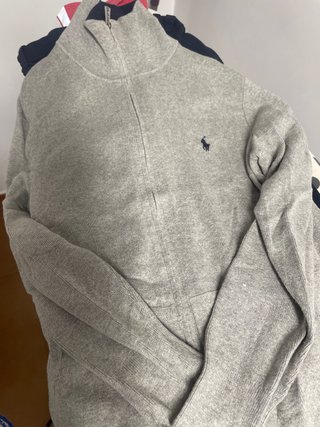 Polo Ralph Lauren Jersey Gris Media Cremallera