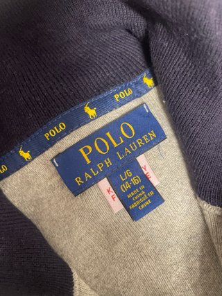 Polo Ralph Lauren Jersey Gris Media Cremallera