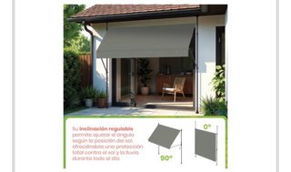 Toldo terraza manual sin taladrar- Nuevo,sin abrir