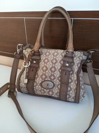 Bolso Vintage Fossil Beige y Marrón