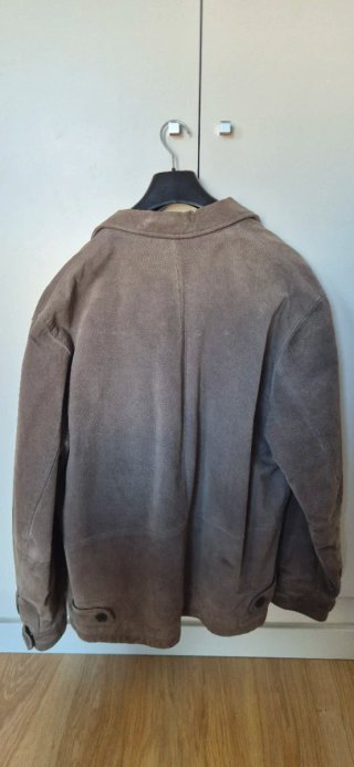 Chaqueta de piel marrón