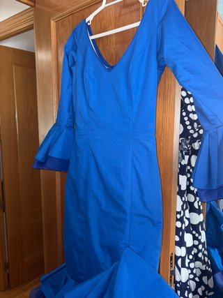 Traje de flamenca azul