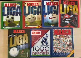 Lote 7 revistas Guia Marca 1995 a 2000 liga futbol