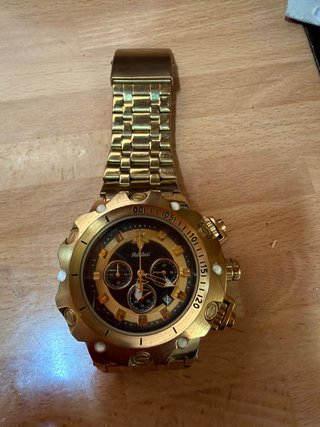 Reloj de Lujo Estilo Hip Hop Dorado