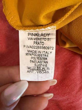 Abito lungo ocra con spacco
