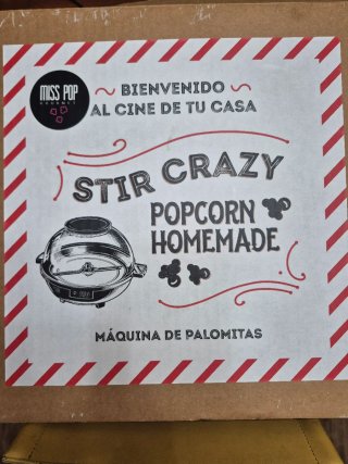 Máquina de palomitas negra
