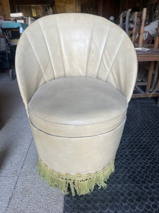 Butaca vintage 1965 beige y verde
