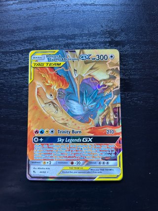 Moltres Zapdos Articuno GX Carta Pokémon