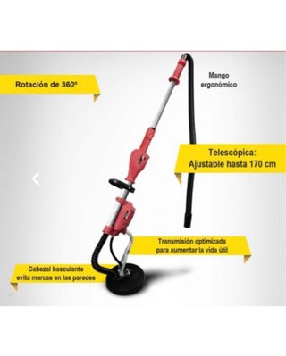 Lijadora telescópica pared + aspiradora