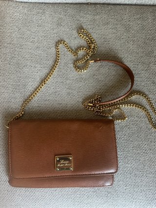 Bolso Ralph Lauren Marrón Cadena Dorada
