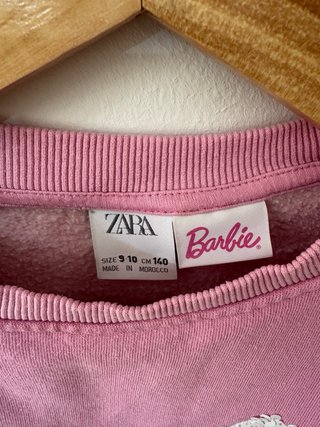 Sudadera Zara Barbie Niña Rosa
