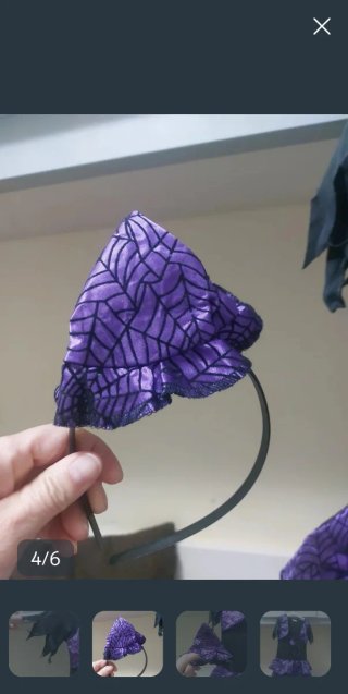 Disfraz Bruja Morada Telaraña Talla 4-6