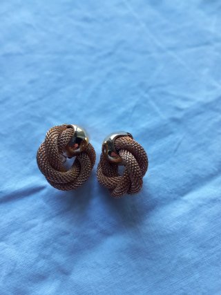Orecchini vintage nodo intrecciato oro