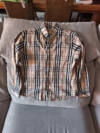 Camisa Burberry mujer beige cuadros