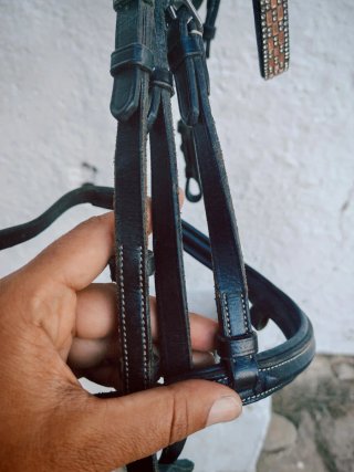 Cabezada Pony con frontalera rosa