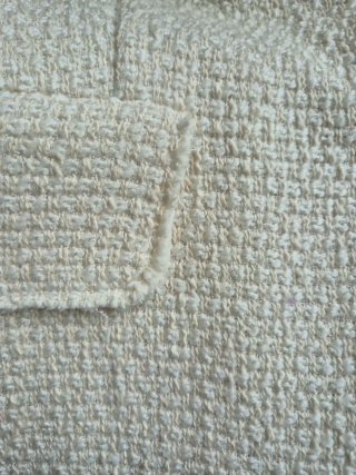 Zara. Precioso abrigo largo tweed crudo. Impecable