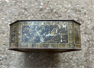 Caja Metal Antigua Chapa Lata Vintage Decoración