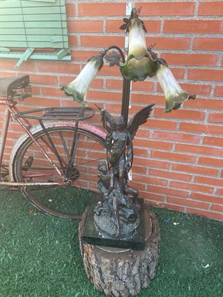 Lámpara Escultura Ángel y Hombre