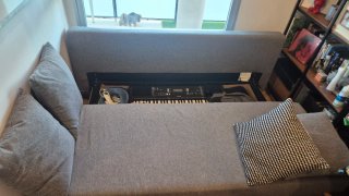Sofá cama 150cm gris