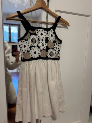 Vestido Zara Crochet Flores Verano