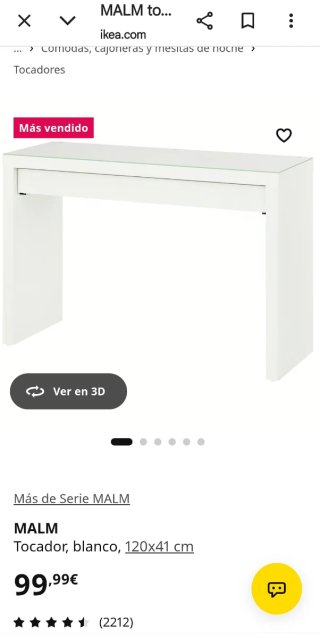 Tocador Ikea Blanco