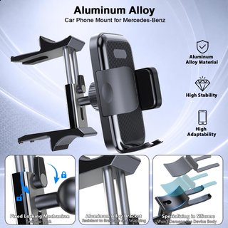 Supporto Telefono Auto Alluminio Mercedes