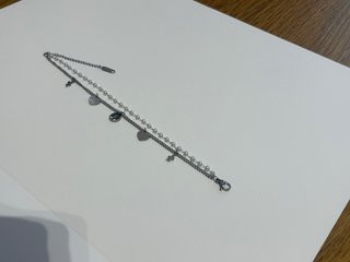 Pulsera plateada con dijes acero inoxidable