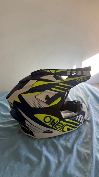 Casco Motocross ONeal Azul y Amarillo Talla S