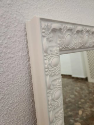 Espejo Marco Blanco Decorado