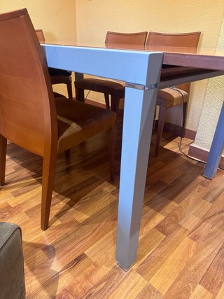 Conjunto mesa y 6 sillas madera maciza