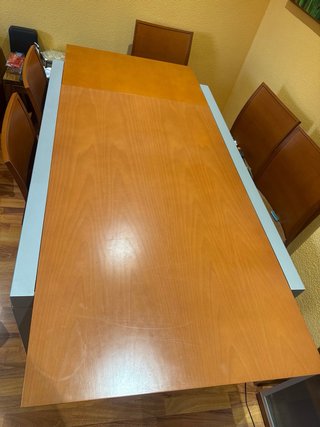 Conjunto mesa y 6 sillas madera maciza