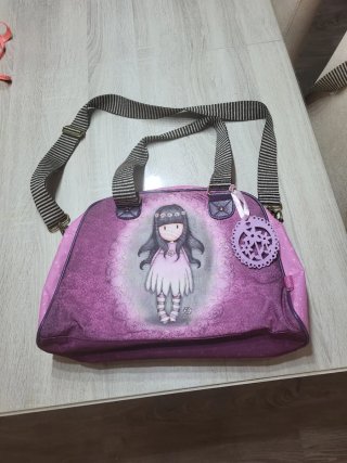 Mochila Morada y Rosa con Dibujo