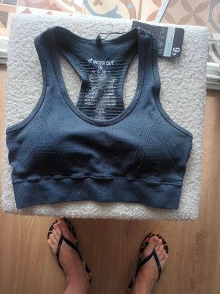 Sujetador deportivo WORKOUT gris talla S