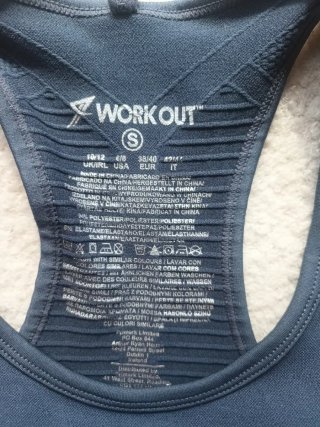 Sujetador deportivo WORKOUT gris talla S