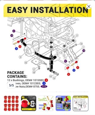 Kit reparación ballestas Buggy EZGO