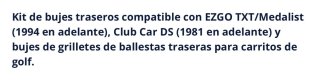 Kit reparación ballestas Buggy EZGO