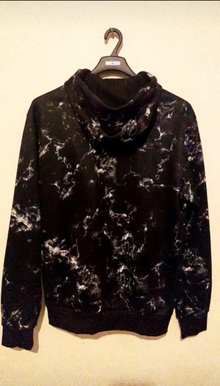 Chaqueta Negra Estampada Talla XL