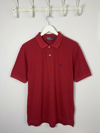 Polo Ralph Lauren Rojo Oscuro Talla L (Pony Azul)