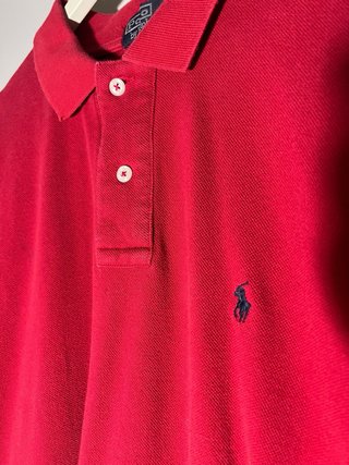 Polo Ralph Lauren Rojo Oscuro Talla L (Pony Azul)