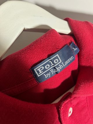 Polo Ralph Lauren Rojo Oscuro Talla L (Pony Azul)