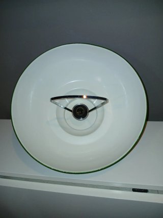 Lampadario Metallo Verde Anni '60