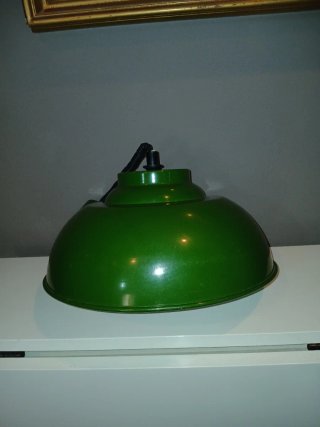 Lampadario Metallo Verde Anni '60