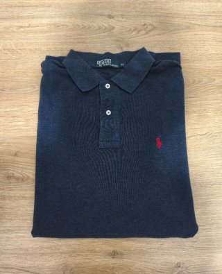 Polo Ralph Lauren Manga Larga Azul XL Pony Rojo