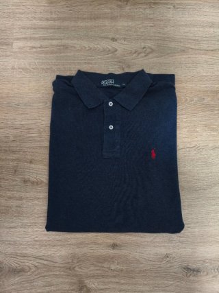 Polo Ralph Lauren Manga Larga Azul XL Pony Rojo