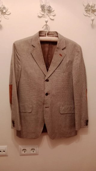 Blazer caballero beige y marrón