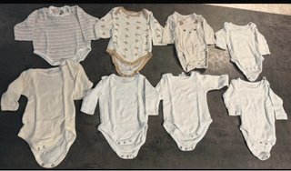 Set 8 body bimbo manica lunga 3 mesi