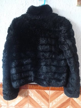 Abrigo pelo sintético Topshop negro Talla M